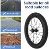 image:image1214161820 Inch Kids Bike Front Wheels Replacement with Solid Air Rubber Tire and Inner Tube Bicycle Bike Wheels Dont Fit with Huffy Bike13 Inch Wrench Included16 InchBlack