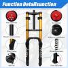 image:image20 Inch 40 Fat Tire Bike Air Suspension Fork  180mm Travel 135mm Hub Spacing Straight Tube MTB Manual Lockout QR 9mm Double Shoulder Bicycle Front Forks for Fat Snow Beach EBikeGold