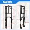 image:image20 Inch 40 Fat Tire Bike Air Suspension Fork  180mm Travel 135mm Hub Spacing Straight Tube MTB Manual Lockout QR 9mm Double Shoulder Bicycle Front Forks for Fat Snow Beach EBikeBlack