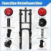 image:image20 Inch 40 Fat Tire Bike Air Suspension Fork  180mm Travel 135mm Hub Spacing Straight Tube MTB Manual Lockout QR 9mm Double Shoulder Bicycle Front Forks for Fat Snow Beach EBikeBlack