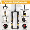 image:image2026 Inch 50 Fat Tire Bike Air Mountain Bike Inverted Suspension Fork Thru Axle 15  150mm MTB Manual Lockout Rebound Adjustment Straight Tapered Front Forks for Snow Beach EBikeSingle CrownTapered20 inch