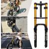 image:image26 Inch 40 Fat Tire Bike Air Suspension Fork  180mm Travel 135mm Hub Spacing Straight Tube MTB Manual Lockout QR 9mm Double Shoulder Bicycle Front Forks for Fat Snow Beach EBikeGold