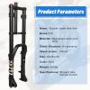 image:image26 Inch 40 Fat Tire Bike Air Suspension Fork  180mm Travel 135mm Hub Spacing Straight Tube MTB Manual Lockout QR 9mm Double Shoulder Bicycle Front Forks for Fat Snow Beach EBikeBlack