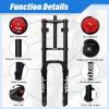 image:image26 Inch 40 Fat Tire Bike Air Suspension Fork  180mm Travel 135mm Hub Spacing Straight Tube MTB Manual Lockout QR 9mm Double Shoulder Bicycle Front Forks for Fat Snow Beach EBikeBlack
