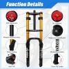 image:image26 Inch 40 Fat Tire Bike Air Suspension Fork  180mm Travel 135mm Hub Spacing Straight Tube MTB Manual Lockout QR 9mm Double Shoulder Bicycle Front Forks for Fat Snow Beach EBikeGold