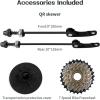 image:image26 Mountain Bike Wheelset Quick Release MTB Bicycle Double Wall Rims MTB Wheel Set Ultralight Aluminum Alloy 32H Bike Wheels Compatible MFTZ50067 Speed FreewheelBlack
