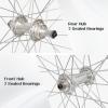image:image26 Mountain Bike Wheelset Quick Release MTB Bicycle Double Wall Rims MTB Wheel Set Ultralight Aluminum Alloy 32H Bike Wheels Compatible MFTZ50067 Speed FreewheelSilver
