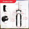 image:image2627529 Inch MTB Suspension Fork Travel 120mm 286mm Straight Tube QR 9mm 100mm Spacing Hub Crown Lockout Aluminum Alloy Shock Absorber XC Mountain Bike Front Fork275 inch