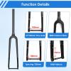 image:image700C Carbon Fiber MTB Front Fork Road Bike Fork Disc Brake Thru Axle 12mm100mm Gravel Fork Tapered Tube Superlight Mountain Bike Front ForksThru Axle 12mm100mm