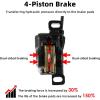 image:imageEBike Hydraulic Disc Brake Set 2PIN 2Pistons Electric PowerOff Hydraulic Brakes Set Left Front 950mm Right Rear 1880mm PreBled with Mineral Oil Brakes Kit for eBike MTB ScootersBlack