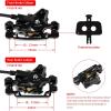 image:imageEBike Hydraulic Disc Brake Set 2PIN 2Pistons Electric PowerOff Hydraulic Brakes Set Left Front 950mm Right Rear 1880mm PreBled with Mineral Oil Brakes Kit for eBike MTB ScootersBlack