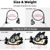 image:imageMTB Hydraulic Disc Brake Set 4 Pistons Front 850mm and Rear 1580mm Hydraulic Brakes with Aluminum Alloy Lever with Caliper Ceramic Brake Pad Fit Mountain Bike Ebike Fat BikePreBledBlack