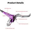image:imageMTB Hydraulic Disc Brake Set 4 Pistons Front 850mm and Rear 1580mm Hydraulic Brakes with Aluminum Alloy Lever with Caliper Ceramic Brake Pad Fit Mountain Bike Ebike Fat BikePreBledPurple