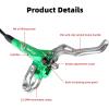 image:imageMTB Hydraulic Disc Brake Set 4 Pistons Front 850mm and Rear 1580mm Hydraulic Brakes with Aluminum Alloy Lever with Caliper Ceramic Brake Pad Fit Mountain Bike Ebike Fat BikePreBledGreen