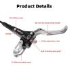 image:imageMTB Hydraulic Disc Brake Set 4 Pistons Front 850mm and Rear 1580mm Hydraulic Brakes with Aluminum Alloy Lever with Caliper Ceramic Brake Pad Fit Mountain Bike Ebike Fat BikePreBledBlack