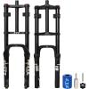 image:image20 Inch 40 Fat Tire Bike Air Suspension Fork  180mm Travel 135mm Hub Spacing Straight Tube MTB Manual Lockout QR 9mm Double Shoulder Bicycle Front Forks for Fat Snow Beach EBikeBlack