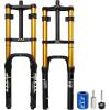 image:image20 Inch 40 Fat Tire Bike Air Suspension Fork  180mm Travel 135mm Hub Spacing Straight Tube MTB Manual Lockout QR 9mm Double Shoulder Bicycle Front Forks for Fat Snow Beach EBikeGold