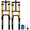 image:image26 Inch 40 Fat Tire Bike Air Suspension Fork  180mm Travel 135mm Hub Spacing Straight Tube MTB Manual Lockout QR 9mm Double Shoulder Bicycle Front Forks for Fat Snow Beach EBikeGold