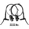 image:imageEBike Hydraulic Disc Brake Set 2PIN 2Pistons Electric PowerOff Hydraulic Brakes Set Left Front 950mm Right Rear 1880mm PreBled with Mineral Oil Brakes Kit for eBike MTB ScootersBlack