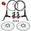 image:imageZ00M HB875E Ebike Hydraulic Disc Brake Set Electric PowerOff Hydraulic Brake Set with 180mm Rotors PreBled with Mineral Oil Brakes Kit for eBike Mountain Bike Road BikeEbike Brakes2160mm Rotors