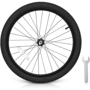 image:image1214161820 Inch Kids Bike Front Wheels Replacement with Solid Air Rubber Tire and Inner Tube Bicycle Bike Wheels Dont Fit with Huffy Bike13 Inch Wrench Included20 Inchblack