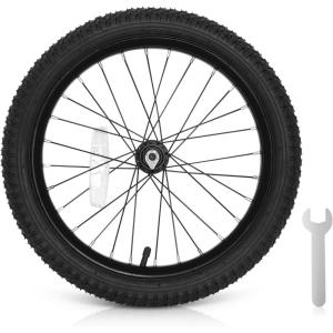 image:image1214161820 Inch Kids Bike Front Wheels Replacement with Solid Air Rubber Tire and Inner Tube Bicycle Bike Wheels Dont Fit with Huffy Bike13 Inch Wrench Included16 InchBlack