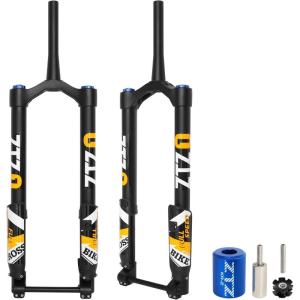 image:image2026 Inch 50 Fat Tire Bike Air Mountain Bike Inverted Suspension Fork Thru Axle 15  150mm MTB Manual Lockout Rebound Adjustment Straight Tapered Front Forks for Snow Beach EBikeSingle CrownTapered26 inch