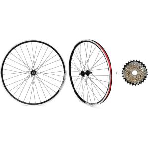 image:image26 Mountain Bike Wheelset Quick Release MTB Bicycle Double Wall Rims MTB Wheel Set Ultralight Aluminum Alloy 32H Bike Wheels Compatible MFTZ50067 Speed FreewheelBlack