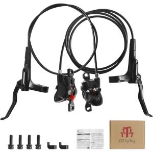 image:imageBRBLMT200 MTB Hydraulic Disc Brakes Set Left Front 800mm Right Rear 1550mm Mountain Bike Hydraulic Brake Mountain Bike Bicycle Disc Brake 2 PistonFrontRear Brake